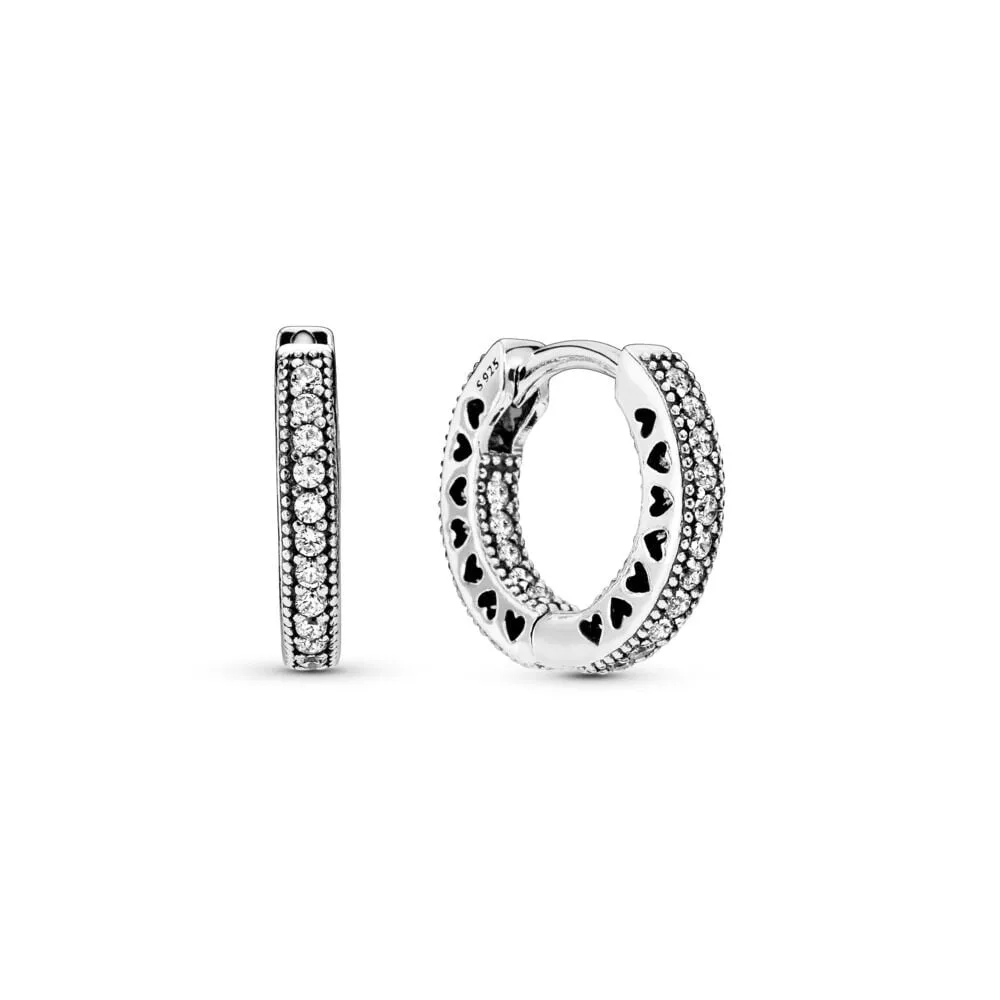 Pandora Pavé Hjerte Øreringer - 296317CZ