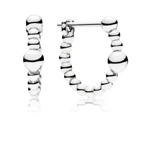 (bilde for) Pandora Beaded silver hoop earrings - 297532