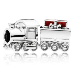 (bilde for) Pandora Christmas train silver charm with red enamel - 797519EN27
