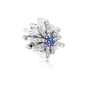 (bilde for) Pandora Firework silver charm with royal blue crystal and clear cubic zirconia - 797518NCB