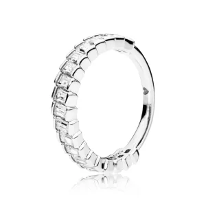 (bilde for) Pandora Ice cube silver ring with clear cubic zirconia - 197744CZ