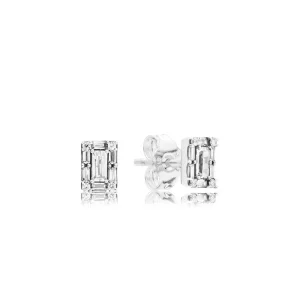 (bilde for) Pandora Ice cube silver stud earrings with clear cubic zirconia - 297567CZ