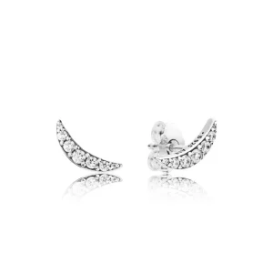 (bilde for) Pandora Moon silver stud earrings with clear cubic zirconia - 297569CZ