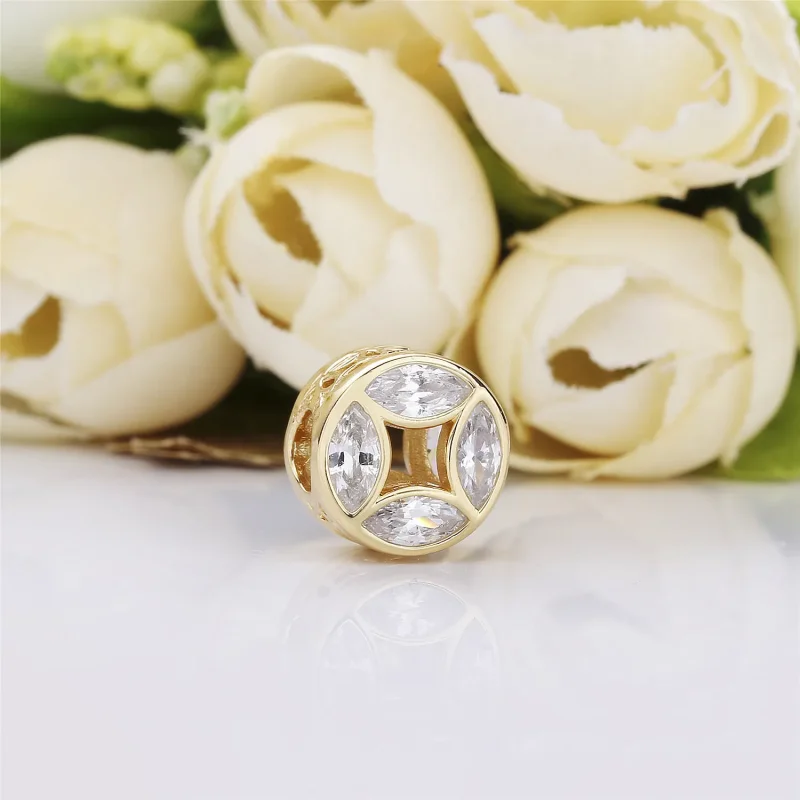 (bilde for) Coin PANDORA Shine charm with sunshine yellow cubic zirconia - 767821CSY - Vis 2