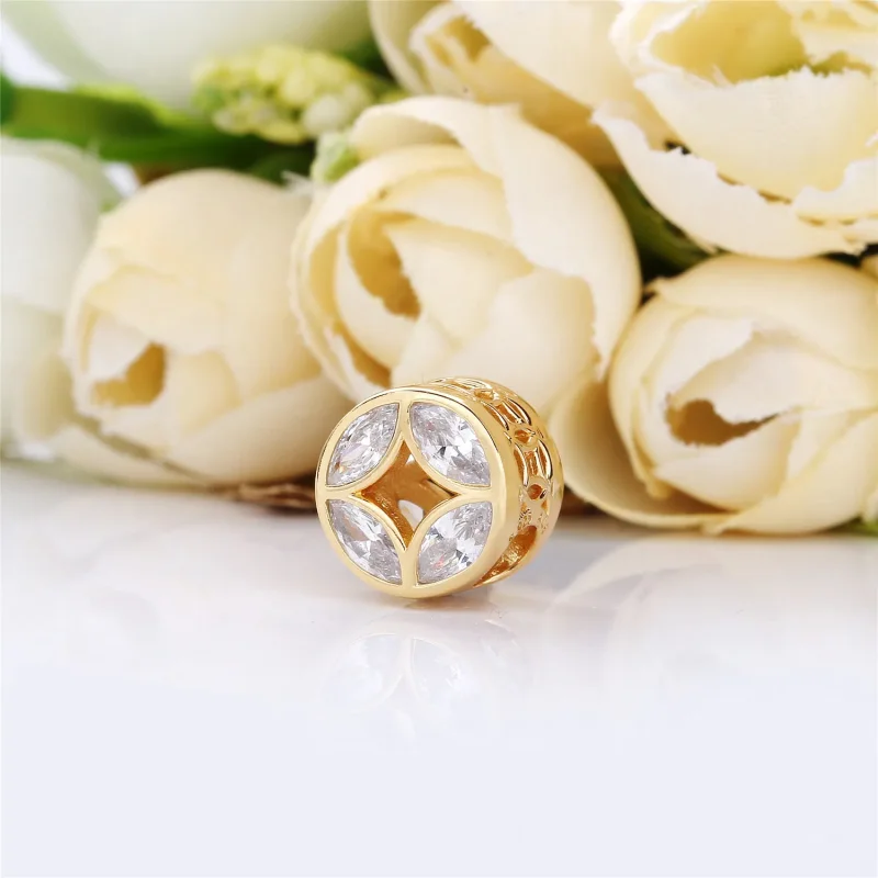 (bilde for) Coin PANDORA Shine charm with sunshine yellow cubic zirconia - 767821CSY - Vis 3