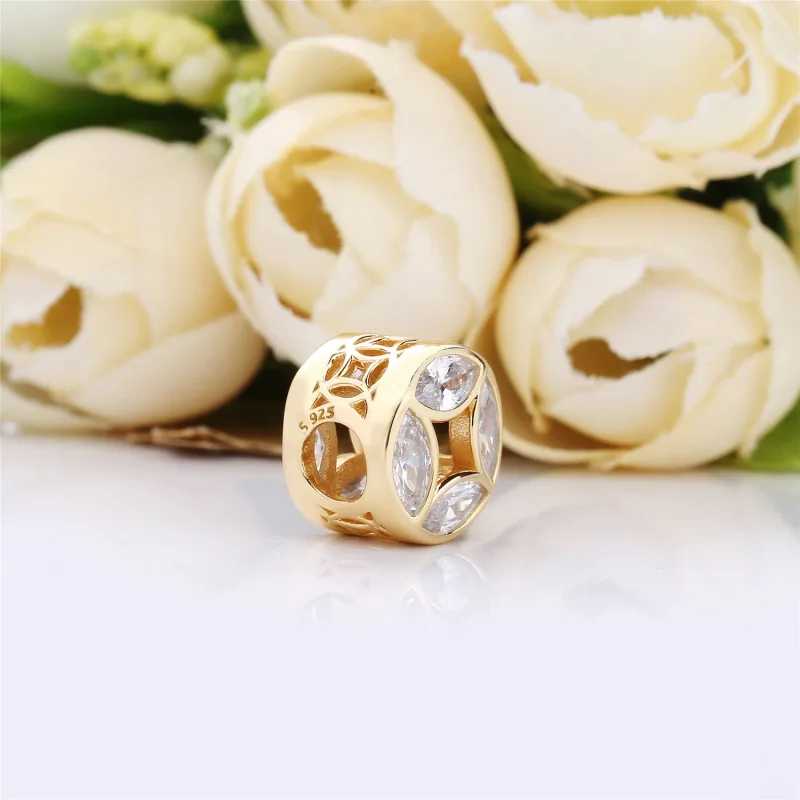 (bilde for) Coin PANDORA Shine charm with sunshine yellow cubic zirconia - 767821CSY - Vis 4