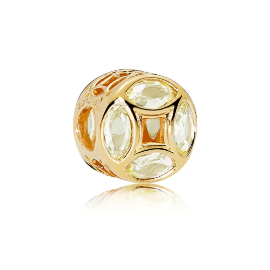 (bilde for) Coin PANDORA Shine charm with sunshine yellow cubic zirconia - 767821CSY
