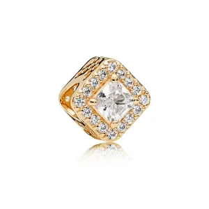 (bilde for) Pandora 14k sjarm med klare cubic zirconia - 756207CZ