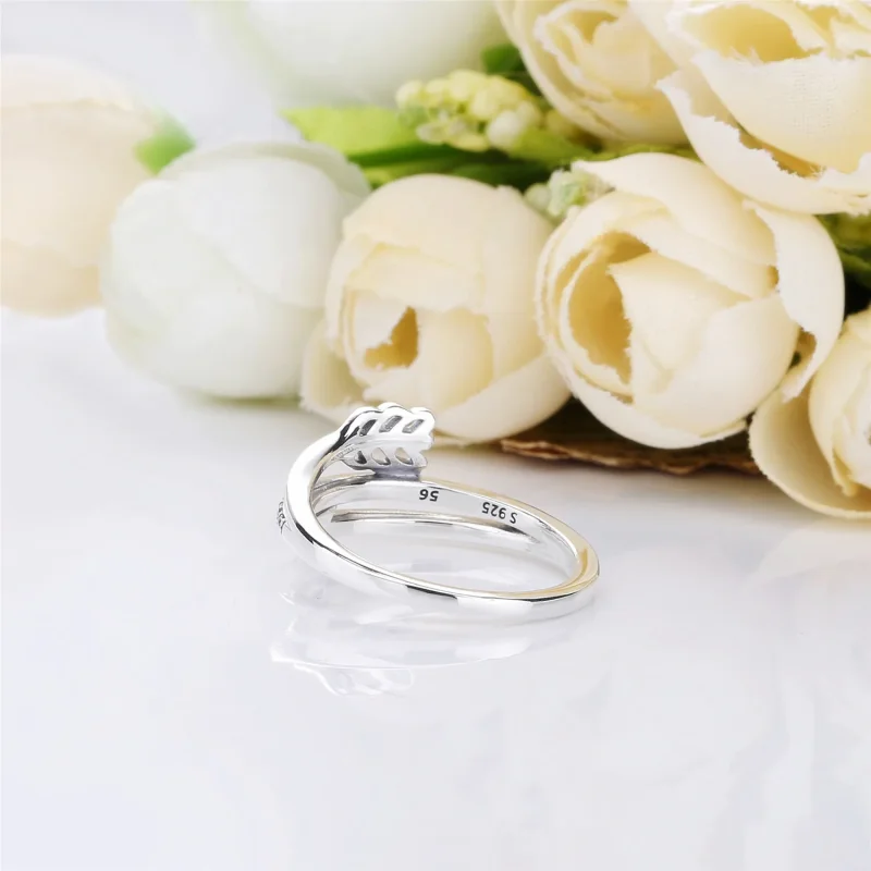 (bilde for) Pandora Arrow silver ring with clear cubic zirconia - 197830CZ - Vis 4