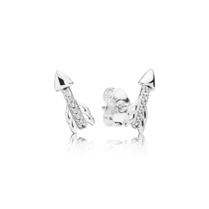 (bilde for) Pandora Arrow silver stud earrings with clear cubic zirconia - 297828CZ