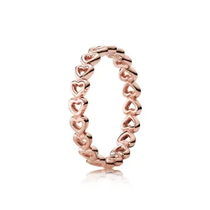 (bilde for) Pandora Bånd med hjerter Ring - 180177