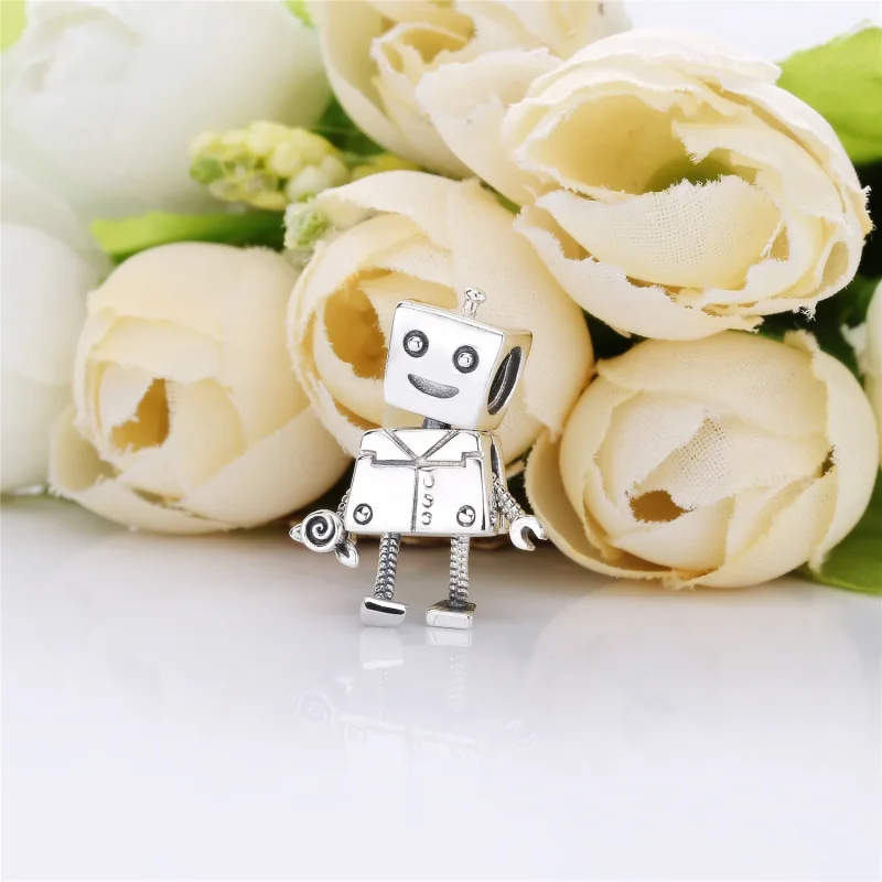 (bilde for) Pandora Boy robot silver charm - 797819 - Vis 2