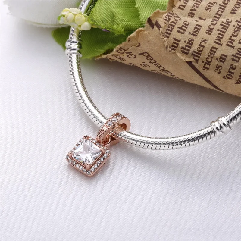(bilde for) Pandora Firkantet Funklende Sirkel Anheng - 380378CZ - Vis 2