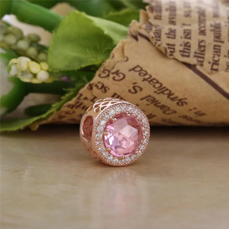 (bilde for) Pandora Funklende Rosenrød Charm - 781725NBP - Vis 2