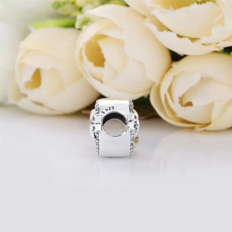 (bilde for) Pandora Heart and arrow silver charm with clear and red cubic zirconia and royal - Vis 4