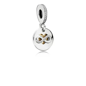 (bilde for) Pandora Hjerte og uendelig sølv dingler med 14k og klare cubic zirconia - 796200CZ