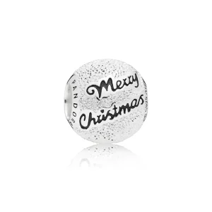 (bilde for) Pandora Merry Christmas silver charm with black enamel - 797524EN16