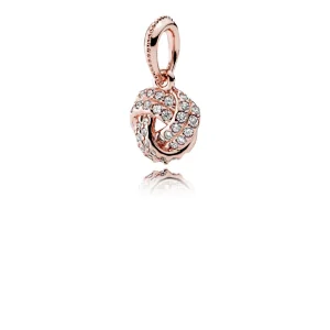 (bilde for) PANDORA Rose love knot pendant with clear cubic zirconia - 380385CZ