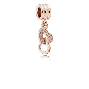 (bilde for) Pandora Sammenflettede Hjerter Hengende Charm - 781242CZ