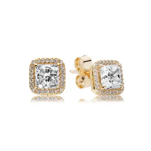 (bilde for) PANDORA Tidløse Elegance ørepynt, 14K gull og klart CZ - 250327CZ
