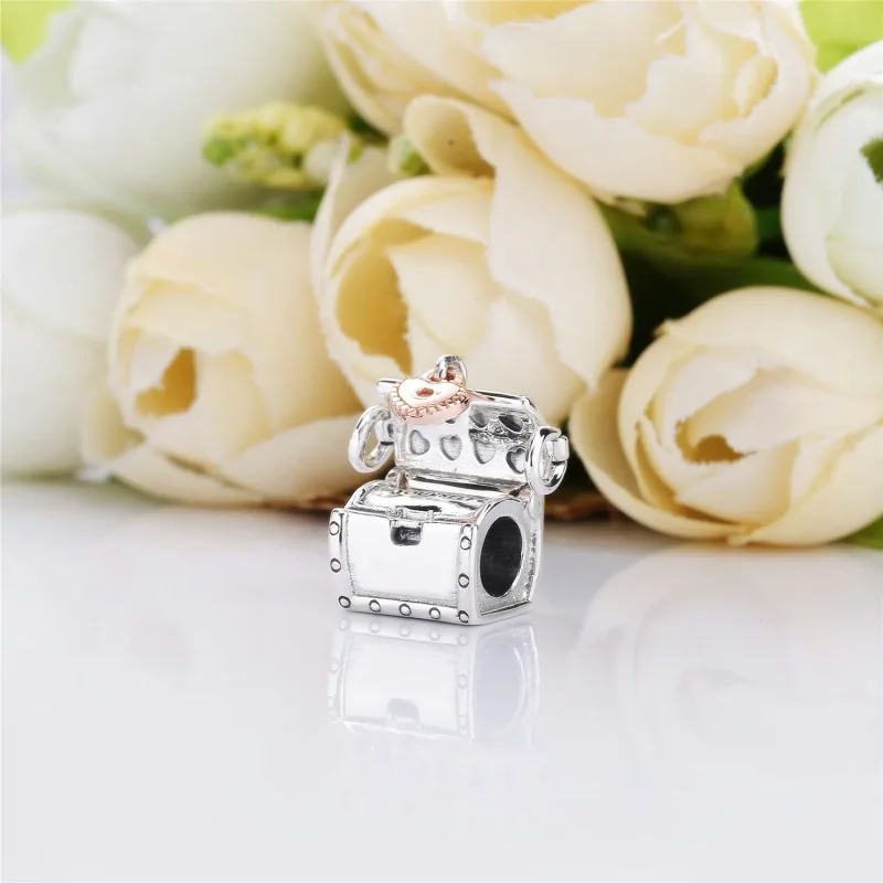 (bilde for) Treasure box PANDORA Rose and silver charm with 0,01 ct TW h/vs diamond - 787792 - Vis 4