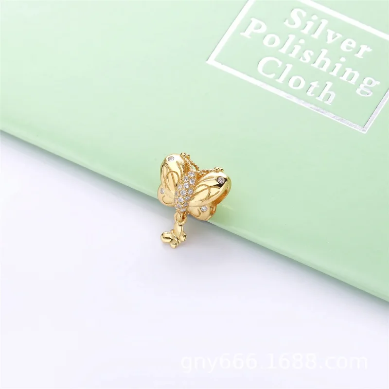 (bilde for) Butterfly Pandora Shine hengende charm with clear cubic zirconia - 767899CZ - Vis 3