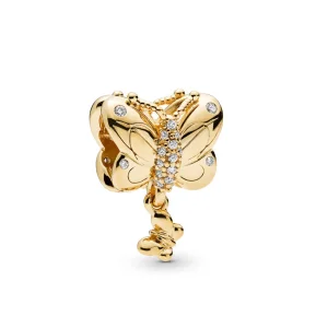 (bilde for) Butterfly Pandora Shine hengende charm with clear cubic zirconia - 767899CZ