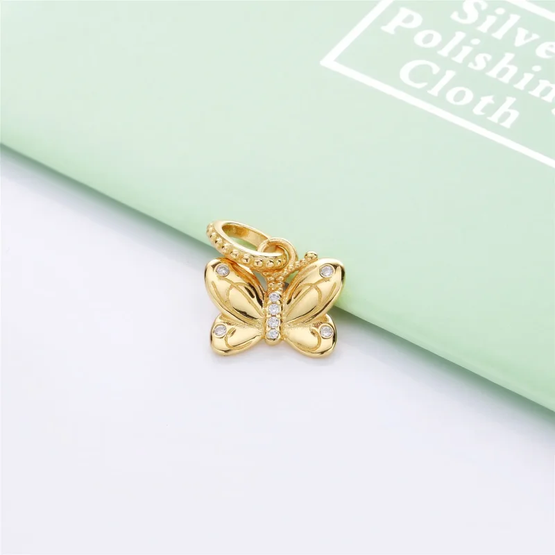 (bilde for) Butterfly Pandora Shine pendant with clear cubic zirconia - 367962CZ - Vis 3