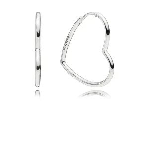 Pandora Asymmetrisk Hjerte Øreringer - 297822 (bilde for) Pandora Asymmetrisk Hjerte Øreringer - 297822