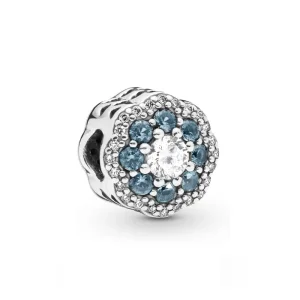 (bilde for) PANDORA Blue Sparkle Flower Charm - 797851NMB