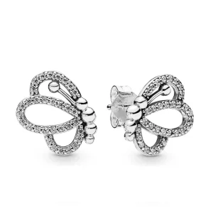 (bilde for) PANDORA Butterfly Outlines øredobber - 297912CZ