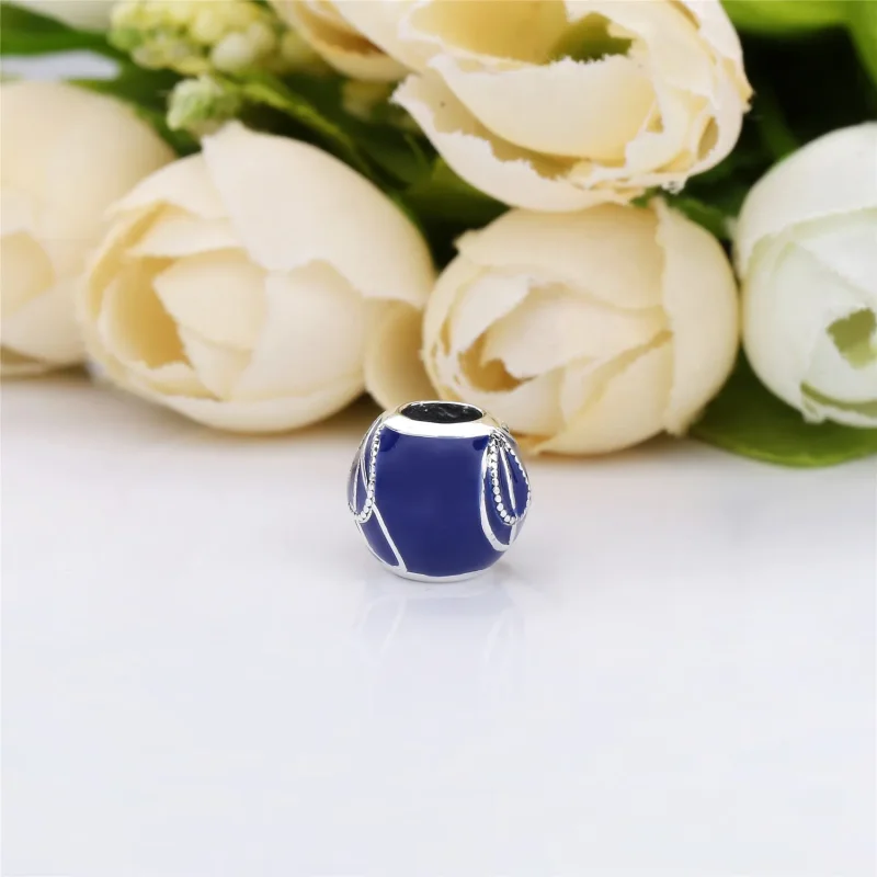 (bilde for) Pandora Butterfly wing silver charm with white and shaded blue enamel - 797886EN - Vis 4