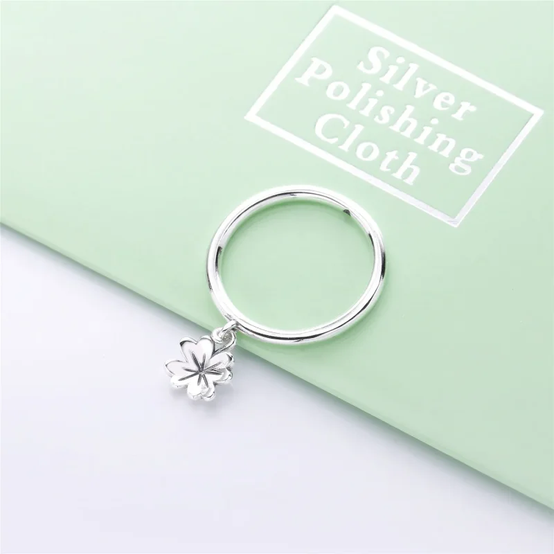 (bilde for) Pandora Dangling clover silver ring - 197938 - Vis 3
