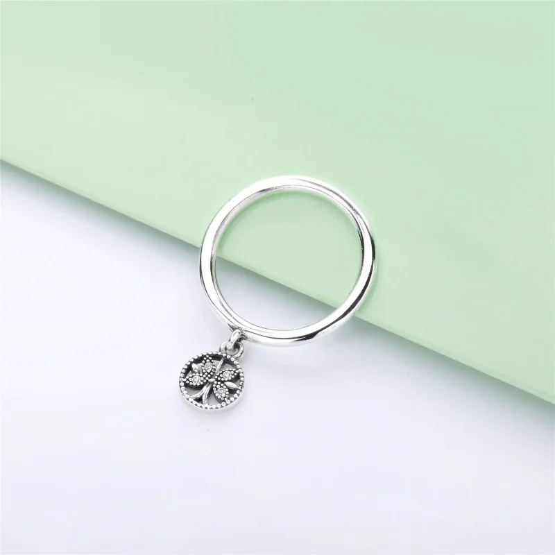 (bilde for) Pandora Family tree silver ring with clear cubic zirconia - 197782CZ - Vis 4