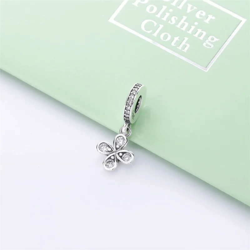(bilde for) PANDORA Fire-Peal Flower Dingle Charm - 797969CZ - Vis 2