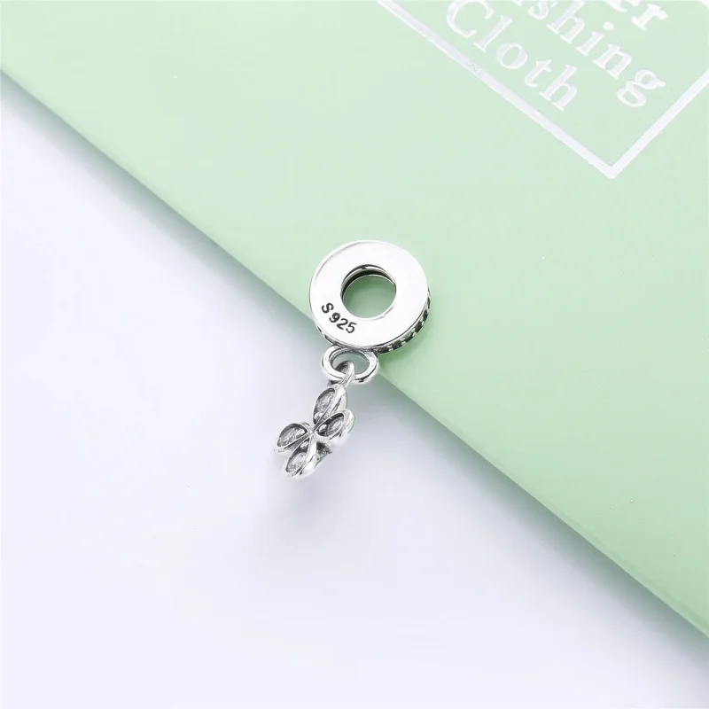(bilde for) PANDORA Fire-Peal Flower Dingle Charm - 797969CZ - Vis 3