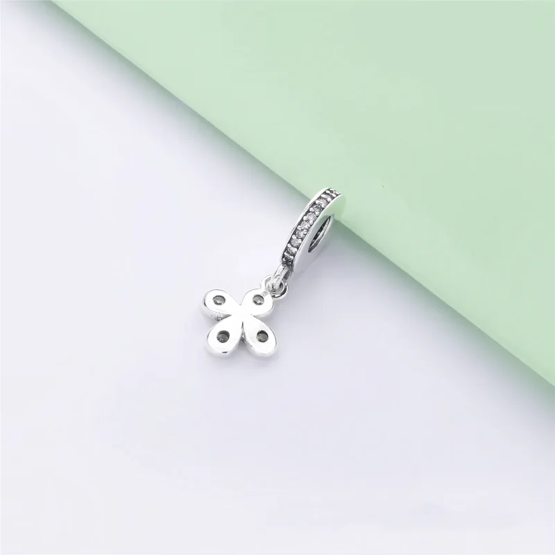 (bilde for) PANDORA Fire-Peal Flower Dingle Charm - 797969CZ - Vis 4