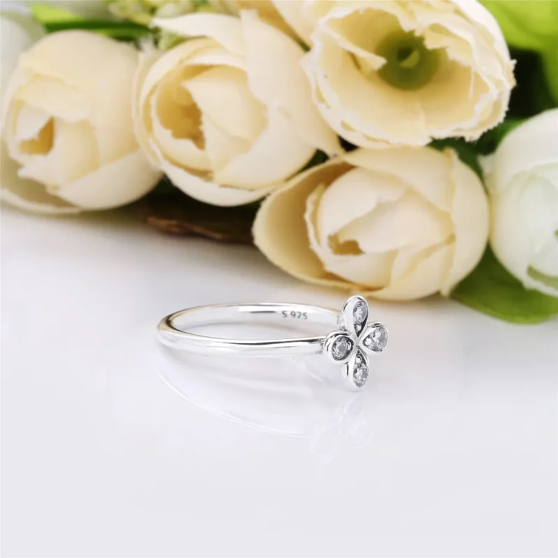 (bilde for) Pandora Flower silver ring with clear cubic zirconia - 197967CZ - Vis 4