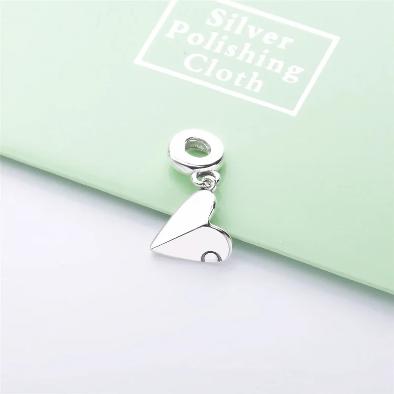 (bilde for) PANDORA Heart Paper Plane Dingle Charm - 797876CZ - Vis 3