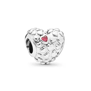 (bilde for) Pandora Mum silver charm with red cubic zirconia - 797781CZR