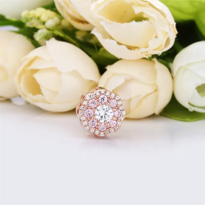 (bilde for) PANDORA Pink Sparkle Flower Charm - 787851NPM - Vis 2