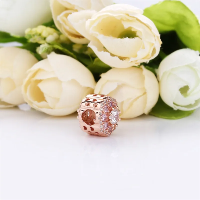 (bilde for) PANDORA Pink Sparkle Flower Charm - 787851NPM - Vis 3