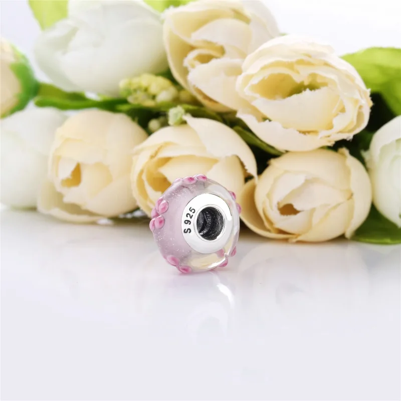 (bilde for) PANDORA Rosa Blomster Glass Charm - 797901 - Vis 3