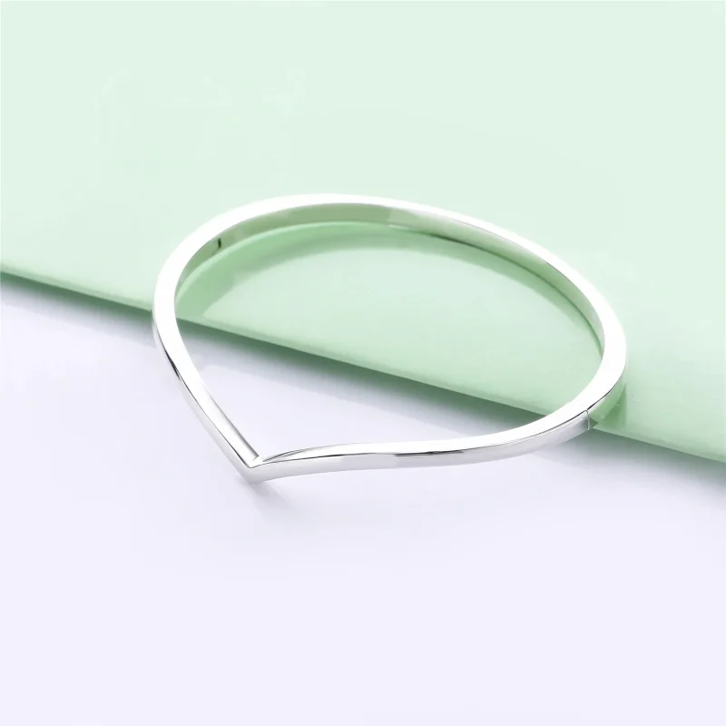 (bilde for) Pandora Wishbone silver bangle - 597791 - Vis 2