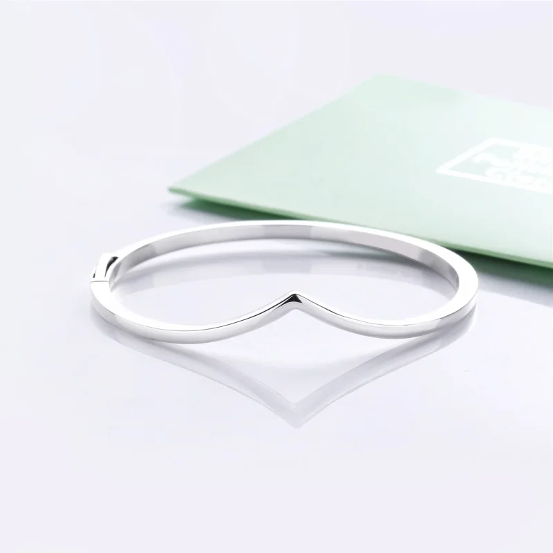 (bilde for) Pandora Wishbone silver bangle - 597791 - Vis 3