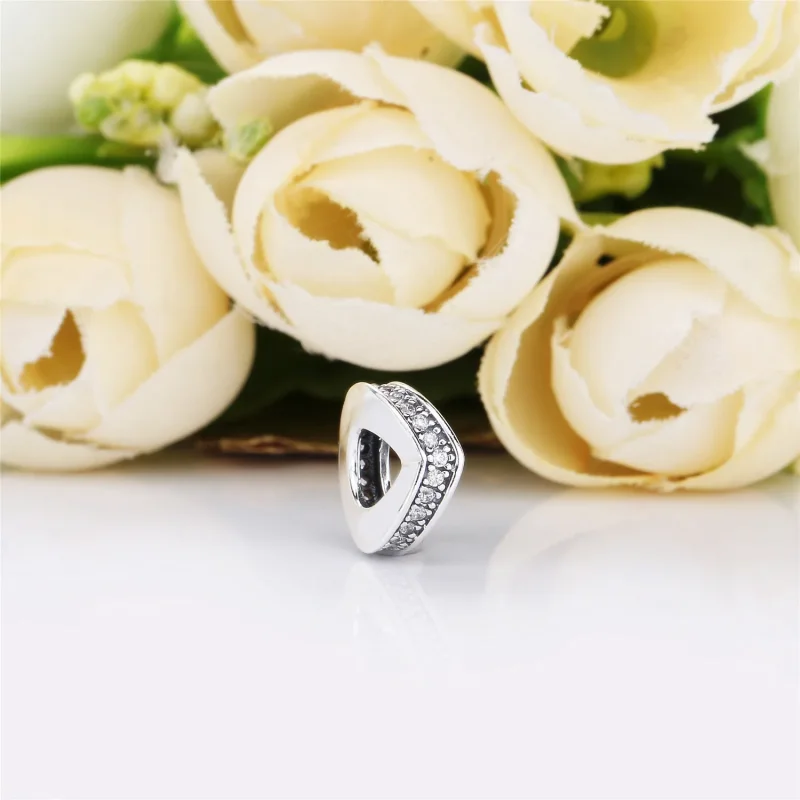 (bilde for) Pandora Wishbone sølv avstandsstykke med klar cubic zirconia - 797808CZ - Vis 2
