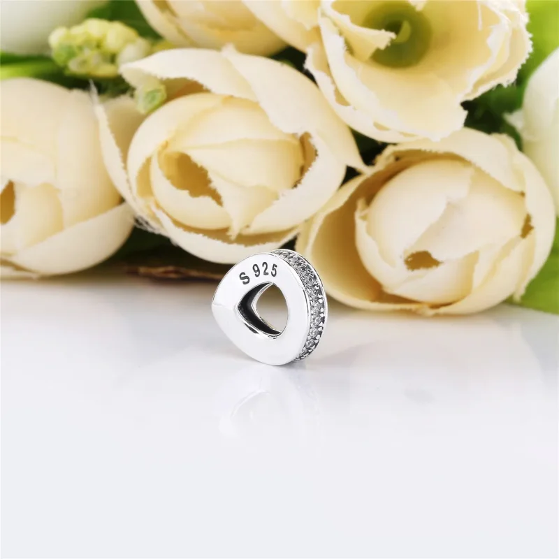 (bilde for) Pandora Wishbone sølv avstandsstykke med klar cubic zirconia - 797808CZ - Vis 3