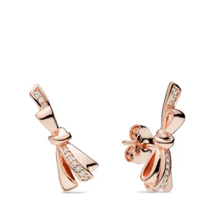 (bilde for) Bow PANDORA Rose stud earrings with clear cubic zirconia - 287234CZ