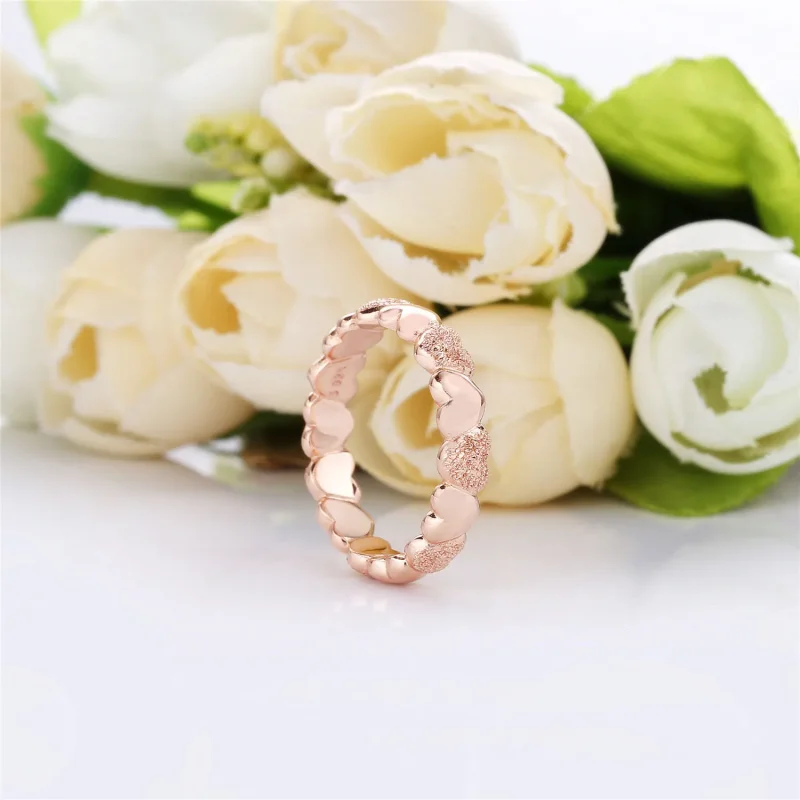 (bilde for) Heart ring in diamond-pointed Pandora Rose - 187950 - Vis 2