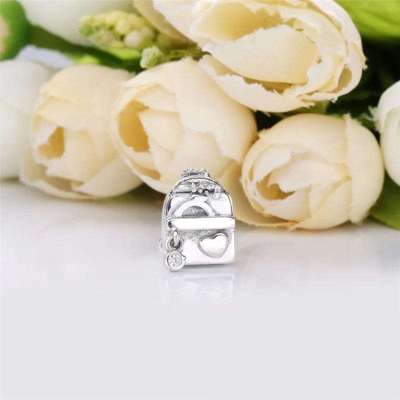 (bilde for) Pandora Backpack silver charm with clear cubic zirconia - 797859CZ - Vis 2